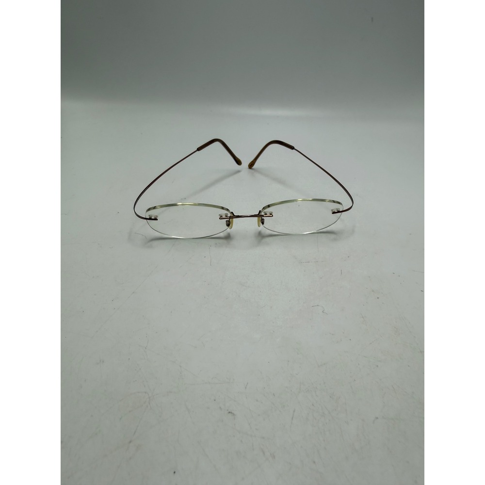 Safilo Design SD3200 Titanium Rimless Eyeglasses Bronze Brown Italy 50-17-140
